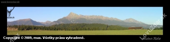jesenný pohľad na Vysoké Tatry z východnianskych lúk