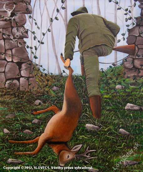 Pytliak zo starej fotografie, akryl 60x50cm