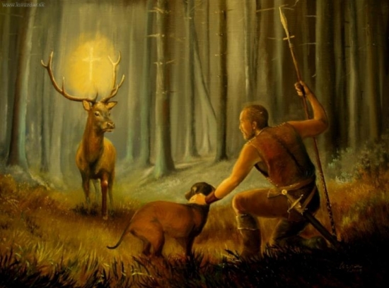 Saint Hubert - olej na pl.60x80cm