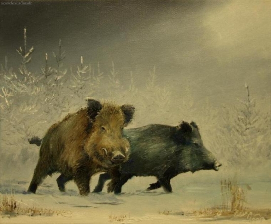 Karbousové II (olej 25x30)