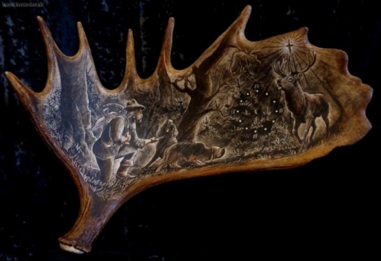 Sv.Hubert na losí lopatě