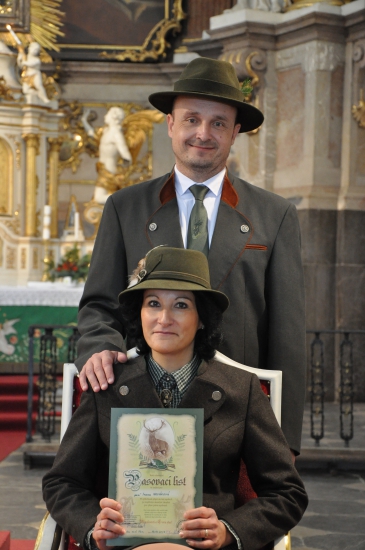 Přiijímání mojí ženy mezi myslivce na X. Evropské myslivecké pouti