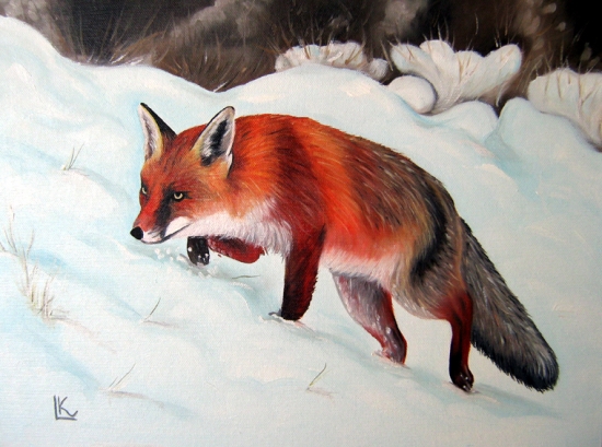 Líška - olej 30x40