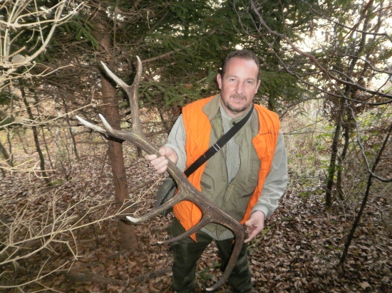 nájdený v pohone pri spoločnej poľovačke na diviaky