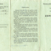 Poľovný lístok z roku 1940