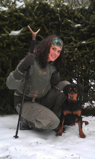 Brita cestou po stromček