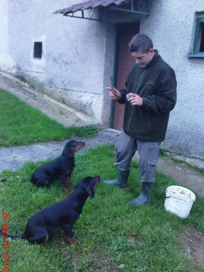 Mladý kopoviar pri výcviku