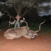 první africká trofej-kudu velký a k tomu ještě stříbrný