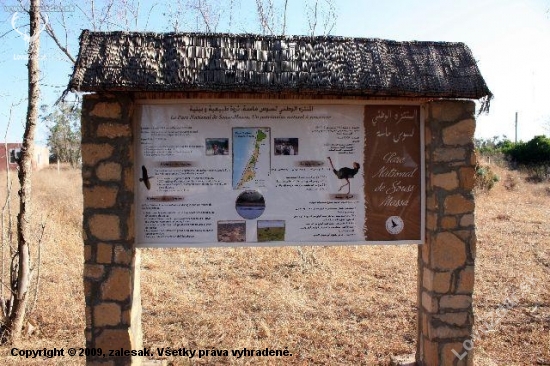 info tabuľa park Souss Massa