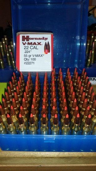Hornady V-Max 55gr 223rem
