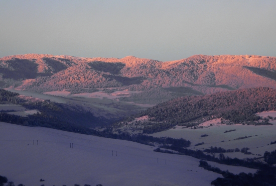 Čergov pri západe slnka