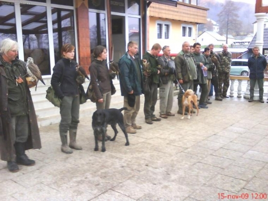 Nástup sokoliarov pred lovom