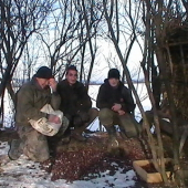 Dnešné prikrmovanie , Z lava : Tato , Peter-shsp a Ja