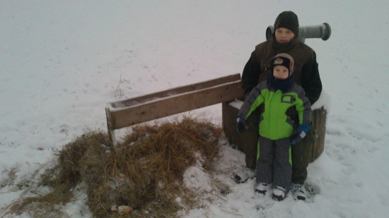 ja a moj malý bratranec na kontrole solníka