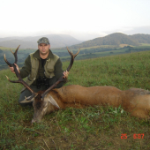 Môj jeleň III. VT, na mieste hneď po ulovení v roku 2009