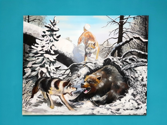 Súboj...Akryl na nemeckom plátne