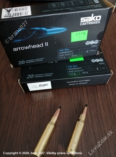 Sako arrowhead 2  11,7 g.  308w