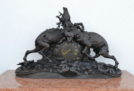 Krbové hodiny Black Forest , 19. storočie okolo 1870