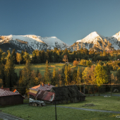 východ slnka z balkóna