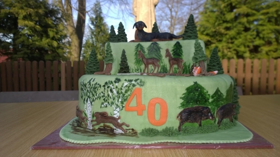 Myslivecký narozeninový dort