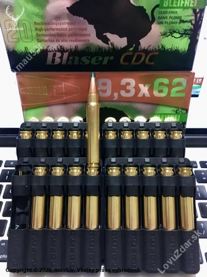 Blaser CDC 9,3x62 (16,2g/250gr.)