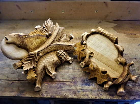 Podložka na vlčiu trofej...