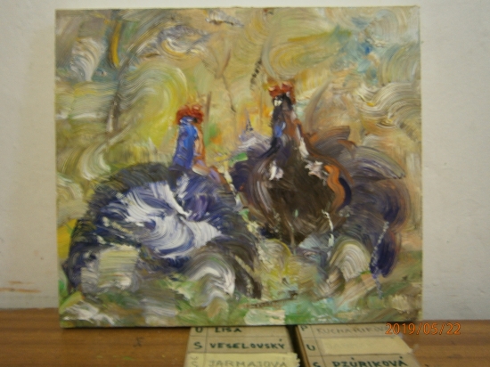 Tetrovy.Olej na dreve.