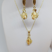 Poĺovnicke naušnice  s priveskom z grandli