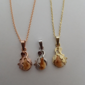 Polovnicke šperky:Set-retiazka a prívesok s laniou grandlou