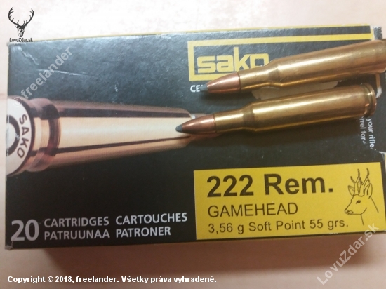 Sako Soft Point 222 Rem.