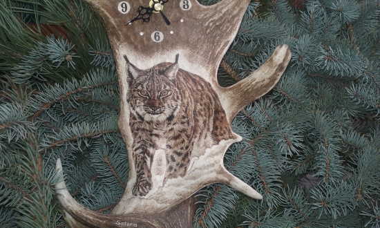 Hodiny z dančí lopaty - RYS