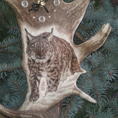 Hodiny z dančí lopaty - RYS