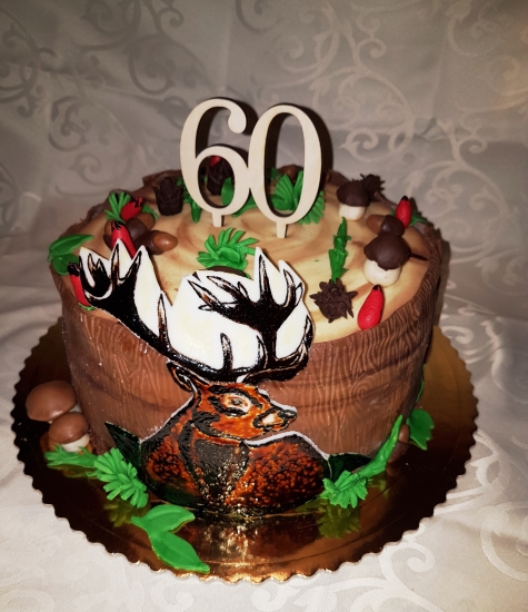 Torta s poľovníckym motívom