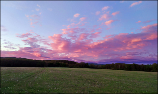podvečerná obloha ...