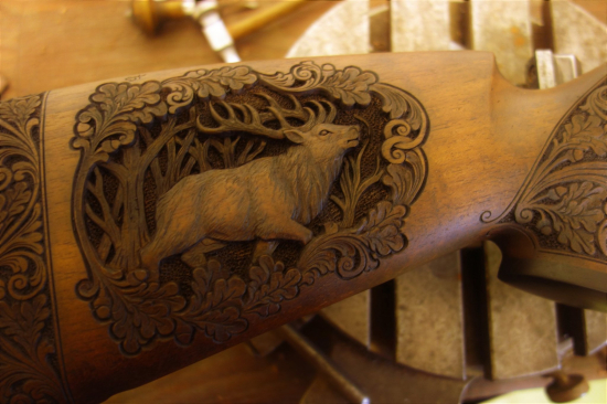 Pažba CZ 550 úprava,řezba