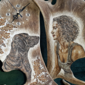 Hodiny z daňčích lopat - na přání zákazníka