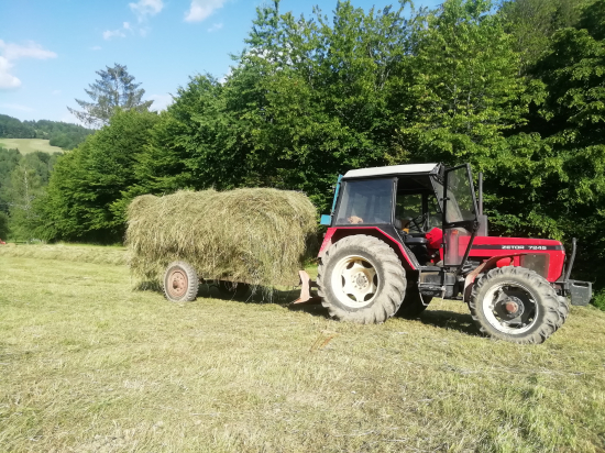 Príprava objemového krmiva v plnom prúde