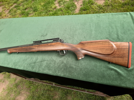 Nové zapažbení kulovnice Savage,moje práce.