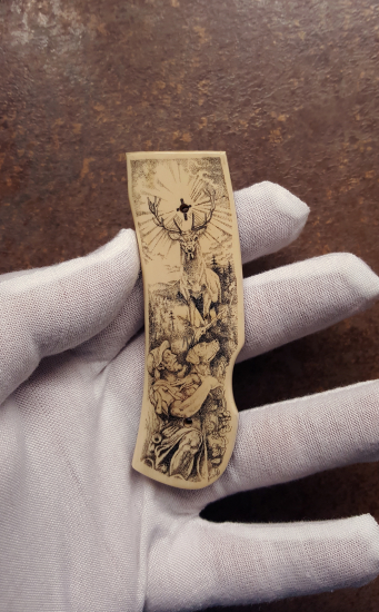 sv.Hubert...scrimshaw