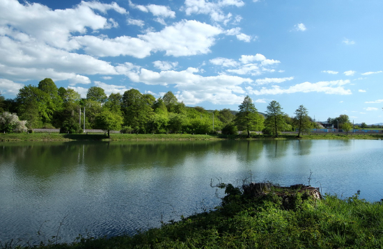 zastavenie pri jazere