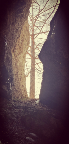 Východ z jaskyne...