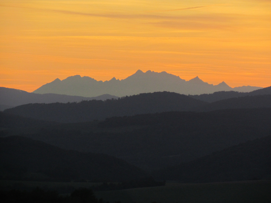 Pohľad na Tatry z Kečkoviec