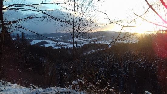 Východ slnka nad Farskou horou