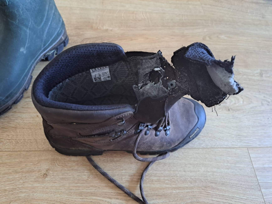 Oprava topánky po tuningu od psa