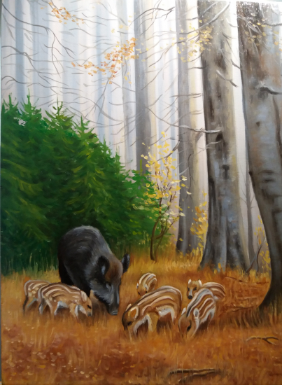 Jarný motív - olejomaľba 30x40