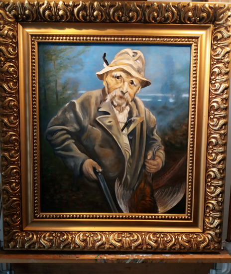 Starý pytliak - olejomaľba