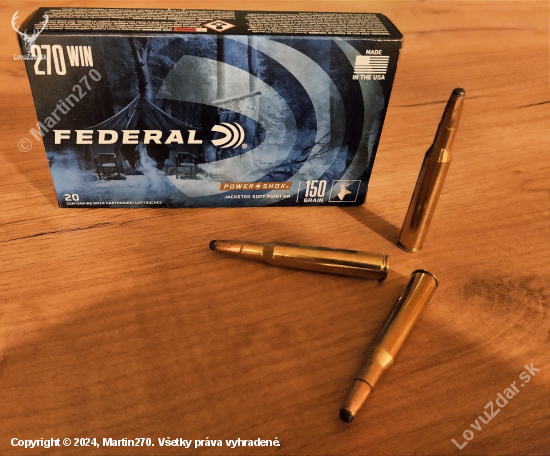 270win. Federal power schock 9,7g