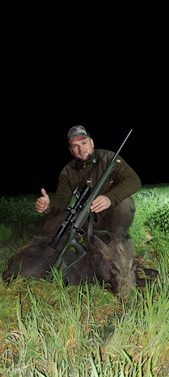 Prvý diviak s novou puskou