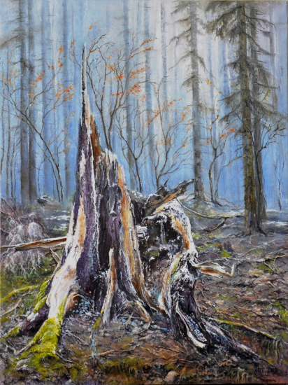 Keď smeky zomierajú II. Olejomaľba na plátne. 60x80 cm