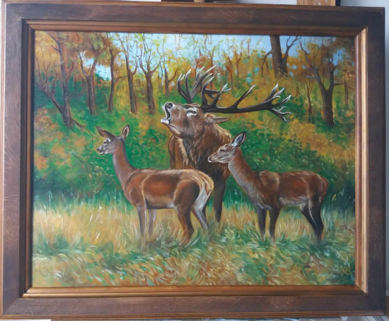 Jelenia ruja - olej, akryl 80x65